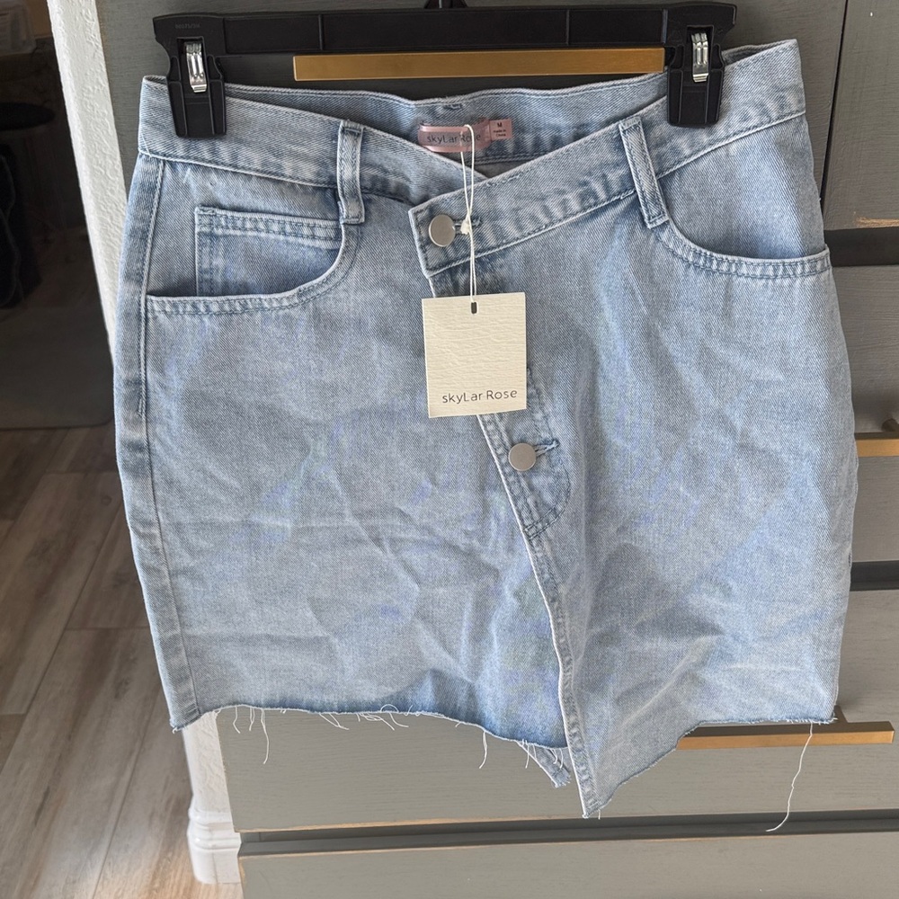 Skylar Rose Light Wash Denim Mini Skirt
